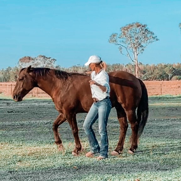 Lara dancing with a horse